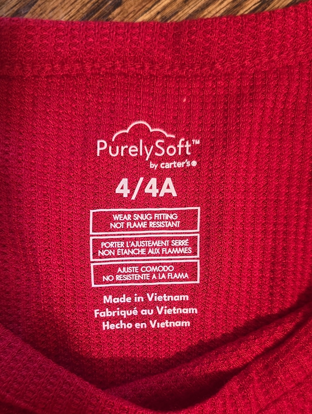 Nwt Carters Red Long-Sleeve Thermal Top and Leggings Set - Picture 2 of 3